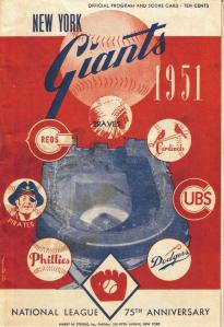 Giants Scorecard 1951